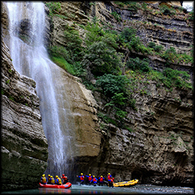 albanian rafting waterfalls