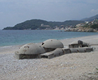albanian beach bunkers